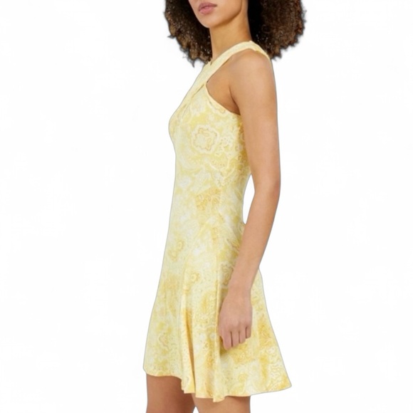 Michael Michael Kors Sleeveless Mini Dress XL – Yellow Floral Paisley, NWT - Picture 10 of 15